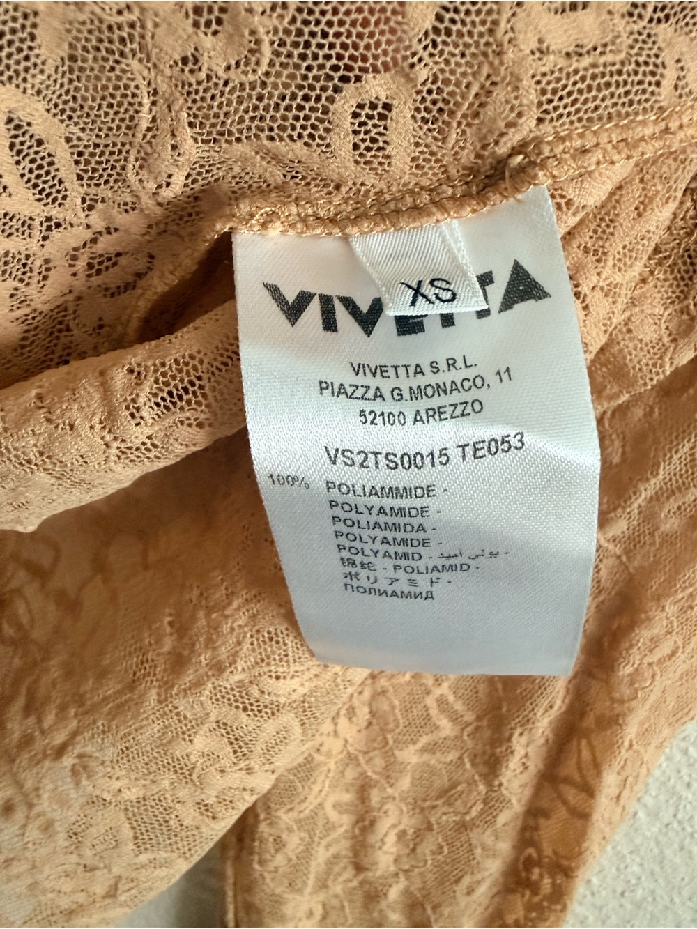 Vivetta Lace Mock Turtleneck - Nude - XS - Picture 5 of 6